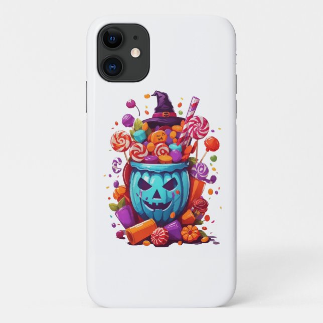 Funda De Case-Mate Para iPhone Halloween divertido (Reverso)