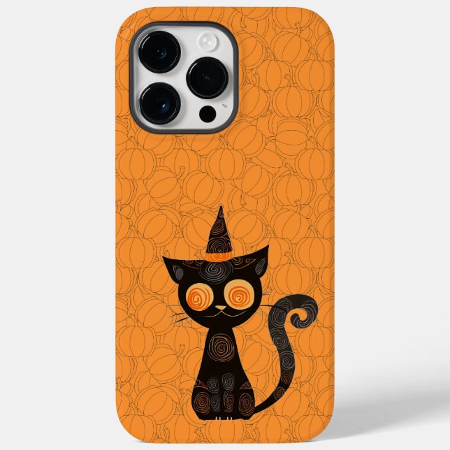 Funda De Case-Mate Para iPhone Halloween/gato/calabaza/otoño (Reverso )