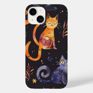 Funda Para iPhone 14 De Case-Mate Halloween Gatos negros y lunas divertidos niños br