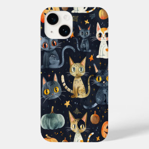 Funda Para iPhone 14 De Case-Mate Halloween Gatos negros y lunas divertidos niños br