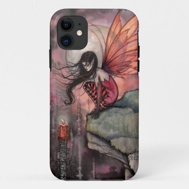 Funda De Case-Mate Para iPhone Halloween gótico Otoño Fantasy Art (Reverso)