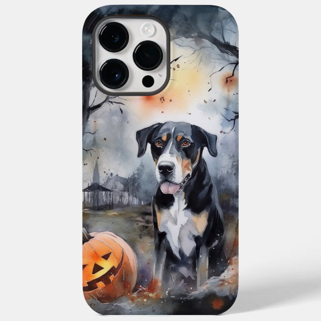 Funda De Case-Mate Para iPhone Halloween Gran Suiza Con Calabazas Temerosas (Reverso )