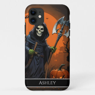 Funda Para iPhone 11 Halloween Grim Reaper Personalizado