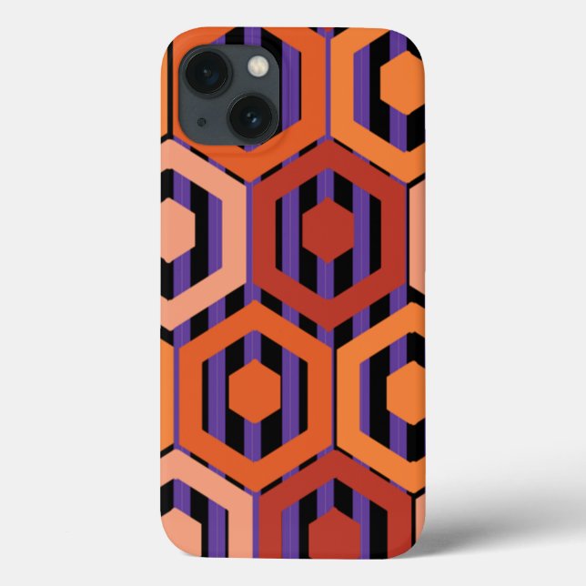 Funda De Case-Mate Para iPhone Halloween Hexagons (Reverso)