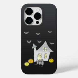 Funda Para iPhone 14 Pro De Case-Mate Halloween House, gatos negros, murciélagos, calaba