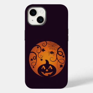 Funda Para iPhone 14 De Case-Mate Halloween Jack o linterna cara de calabaza y araña