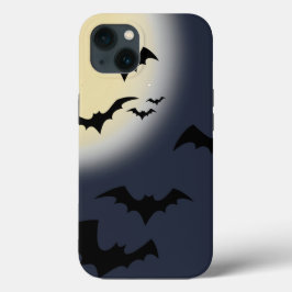 Funda Para iPhone 13 Halloween Luna Completa Con Bats
