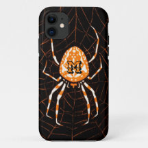 Halloween Naranja negro de araña de cosecha person