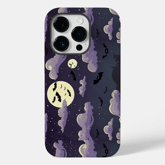 Funda De Case-Mate Para iPhone halloween night sky vector wed spooky (Reverso )