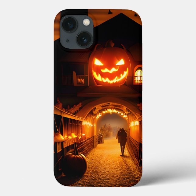 Funda De Case-Mate Para iPhone Halloween Paisaje Cinco (Reverso)