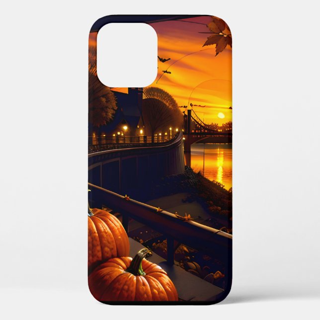 Funda De Case-Mate Para iPhone Halloween Paisaje Dos (Reverso )