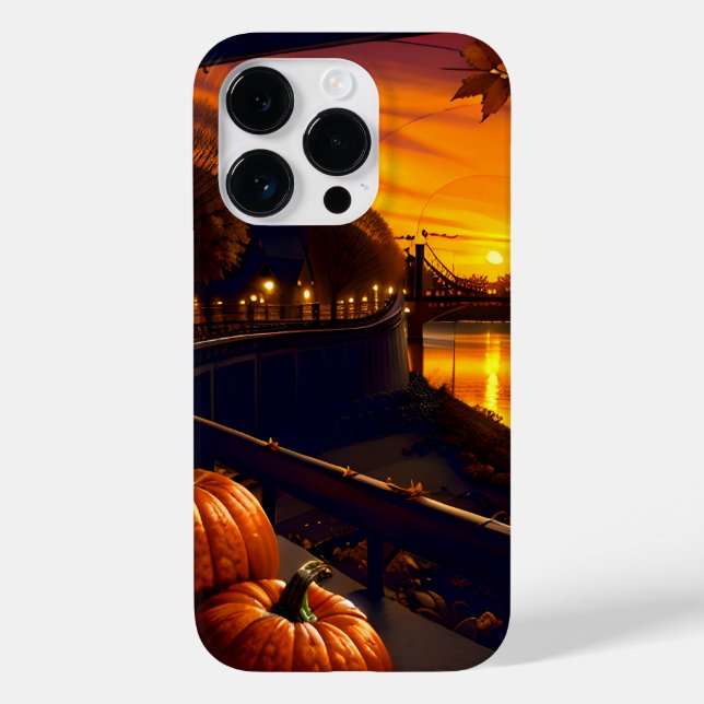 Funda De Case-Mate Para iPhone Halloween Paisaje Dos (Reverso )