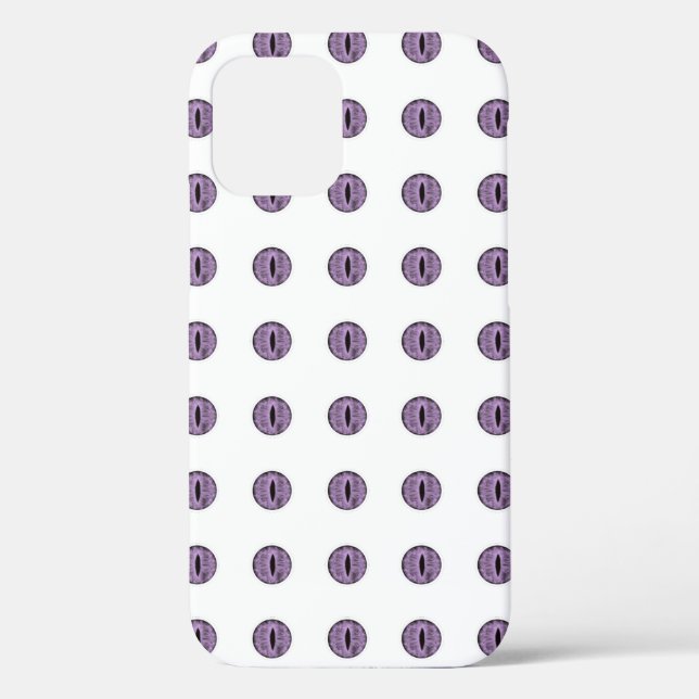 Funda De Case-Mate Para iPhone Halloween Purple Polka Dot Eyes (Reverso )