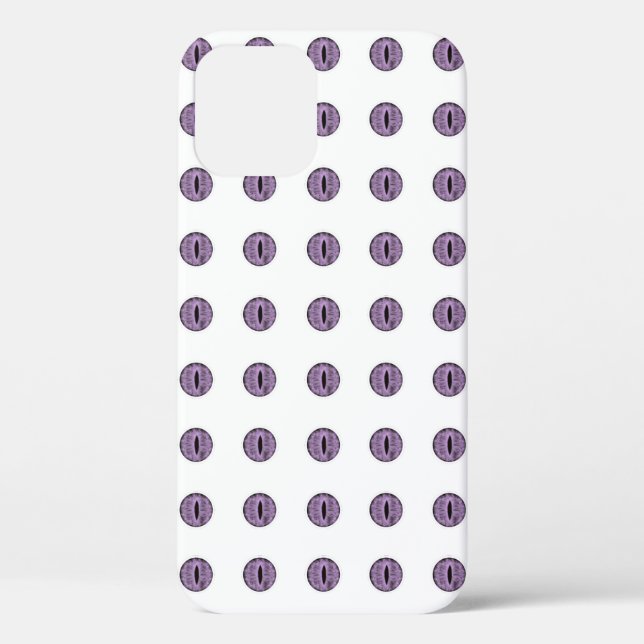Funda De Case-Mate Para iPhone Halloween Purple Polka Dot Eyes (Reverso )