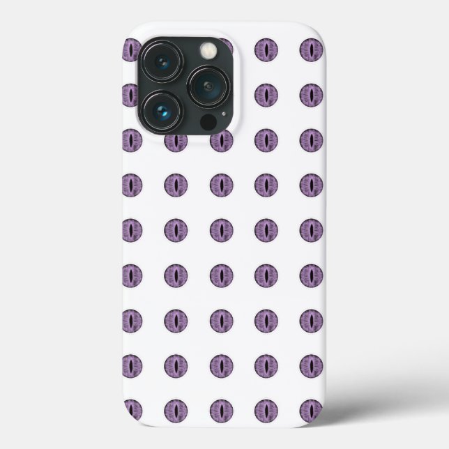 Funda De Case-Mate Para iPhone Halloween Purple Polka Dot Eyes (Reverso )