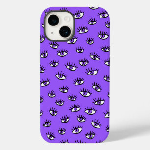 Funda Para iPhone 14 De Case-Mate Halloween púrpura de los ojos malvados
