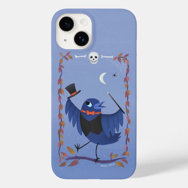 Funda De Case-Mate Para iPhone Halloween Raven Crow Moon Magic (Reverso )
