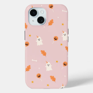 Funda Para iPhone 15 Halloween rosa