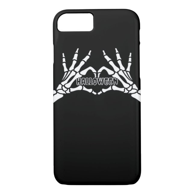Funda De Case-Mate Para iPhone Halloween - Skeleton Hands Heart (Reverso)