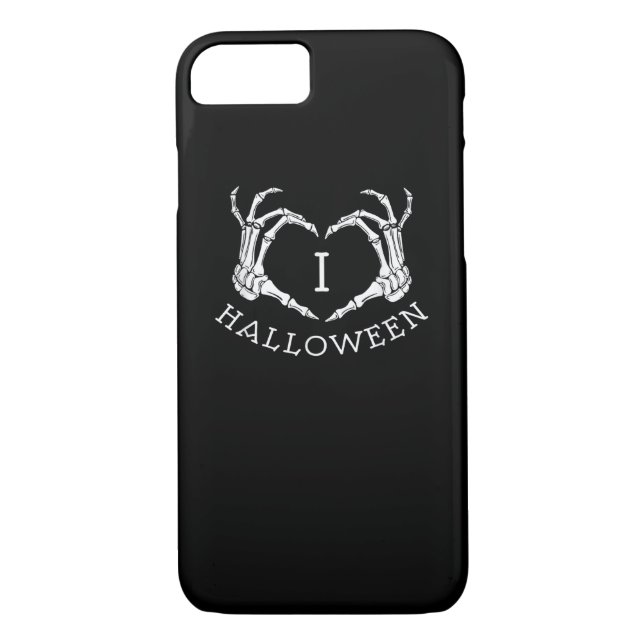 Funda De Case-Mate Para iPhone Halloween Skeleton Heart Fall (Reverso)