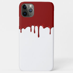 Funda Para iPhone 11 Pro Max Halloween Terroríficos Goteos Sangre Roja Salpicad