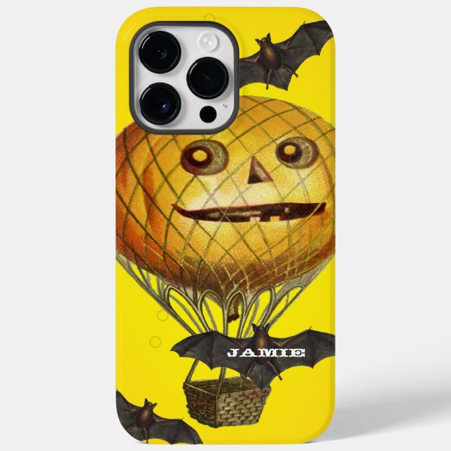 Funda De Case-Mate Para iPhone Halloween Vintkin Balloon Man and Bats (Reverso )