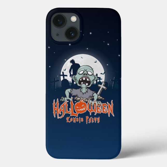 Funda De Case-Mate Para iPhone Halloween Zombie Party |  (Reverso)