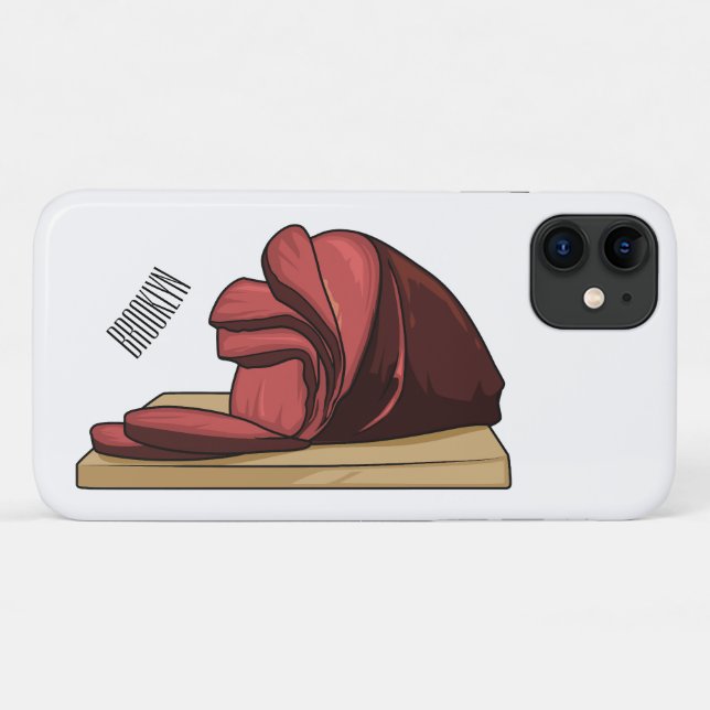 Funda De Case-Mate Para iPhone Ham personalizado ilustracion (Reverso (horizontal))