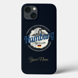 Funda Para iPhone 13 Hamburg Skyline Alemania Vintage Holiday Souvenir