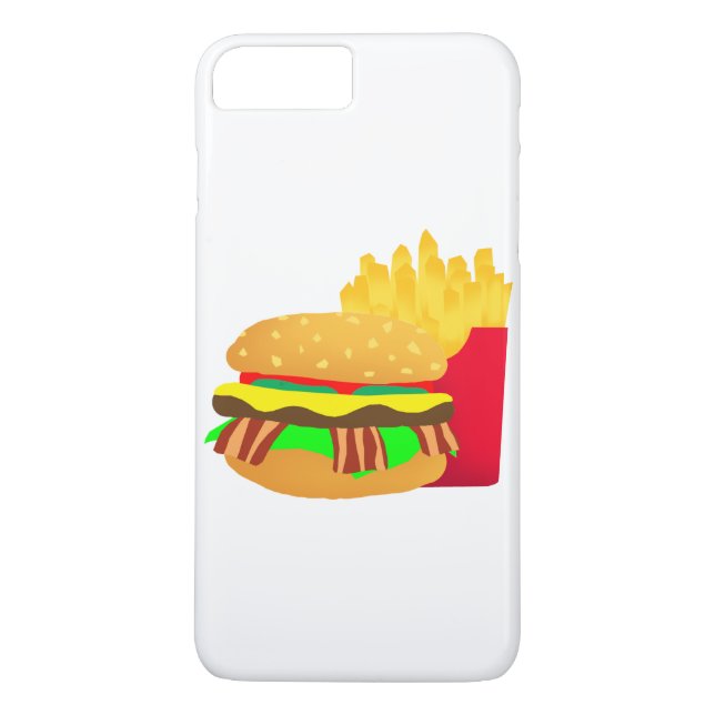 Funda De Case-Mate Para iPhone Hamburguesa y frisos (Reverso)