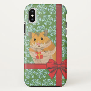 Funda Para iPhone X Hammy Navidades Navidades Hamster