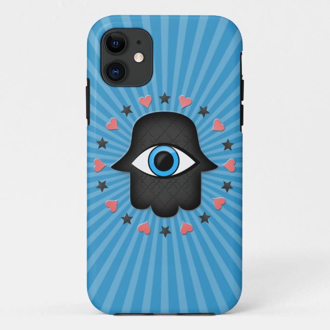 Funda De Case-Mate Para iPhone hamsa khamsa Ojo en mano de la diosa (Reverso)