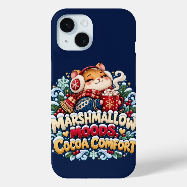 Funda De Case-Mate Para iPhone Hámster de Malvavisco de Cacao Cómodo (Reverso )