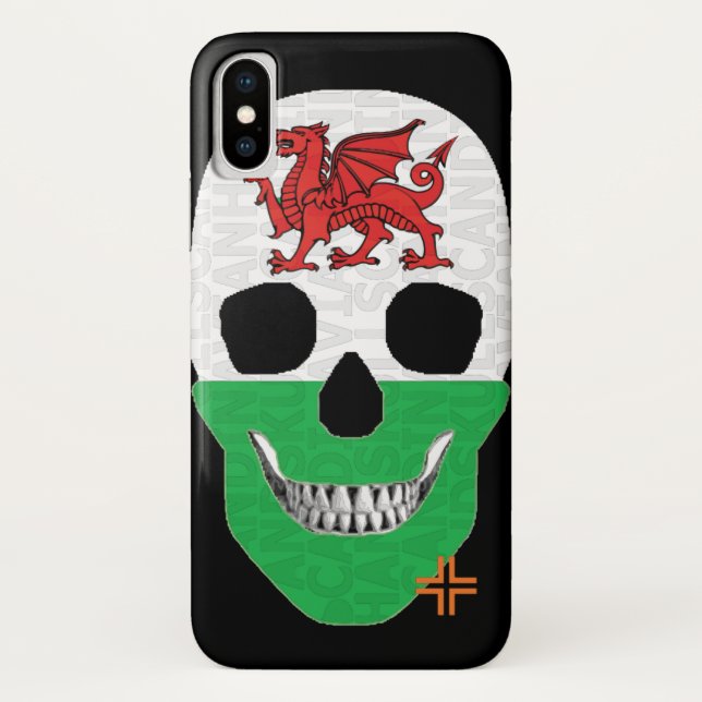Funda De Case-Mate Para iPhone HANDSKULL Wales funda iPhone X B2 (Reverso)