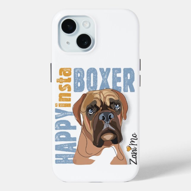 Funda De Case-Mate Para iPhone Happy Insta Boxer - Zani Mo Dog (Reverso )
