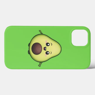 Funda Para iPhone 13 Happy Kawaii Avocado