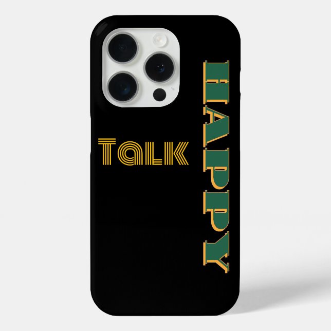 Funda De Case-Mate Para iPhone Happy Talk Green Black (Reverso )