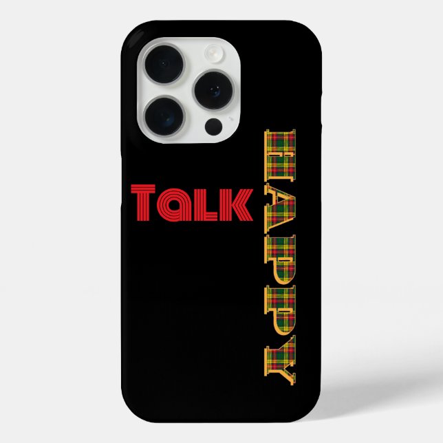 Funda De Case-Mate Para iPhone Happy Talk Planteado Black (Reverso )