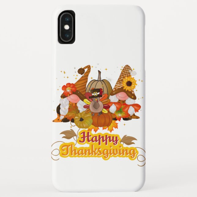 Funda De Case-Mate Para iPhone Happy Thanksgiving Gnome (Reverso)