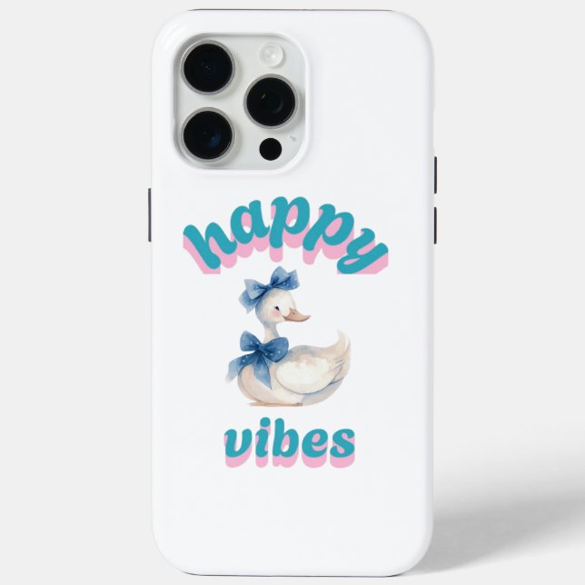 Funda De Case-Mate Para iPhone Happy Vibes Duck iPhone Case (Reverso )