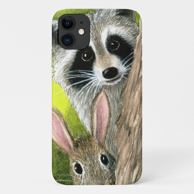 Funda De Case-Mate Para iPhone Hare 50 Raccoon Rabbit (Reverso)