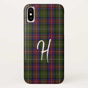 Funda Para iPhone X Hargis Clan Monogrammed Tartan Plaid iPhone X Fund