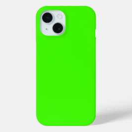 Funda Para iPhone 15 Harlequin Neon Color sólido verde