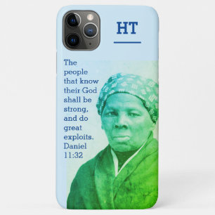 Funda Para iPhone 11 Pro Max HARRIET historia negra TUBMAN Monograma azul