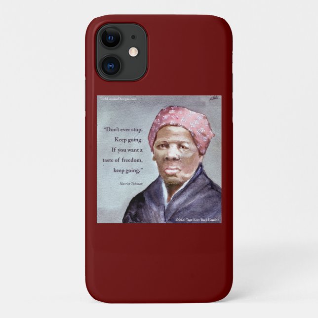 Funda De Case-Mate Para iPhone Harriet Tubman y cita (Reverso)