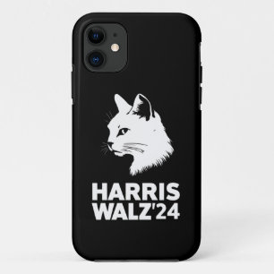 Funda Para iPhone 11 Harris Waltz 2024 Elección Divertido Gato Kamala T