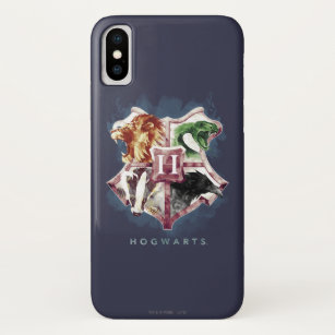 Funda Para iPhone X Harry Potter   acuarela Escudo HOGWARTS™