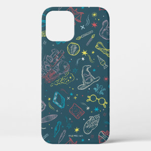 Funda Para iPhone 12 HARRY POTTER™ Artifacts Line Art Pattern