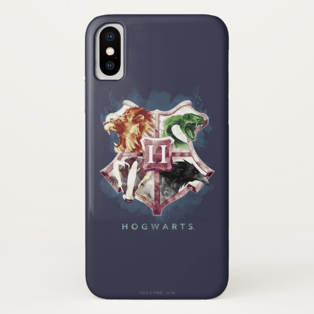 Funda De Case-Mate Para iPhone Harry Potter | Escudo de HOGWARTS™ en acuarela (Reverso)