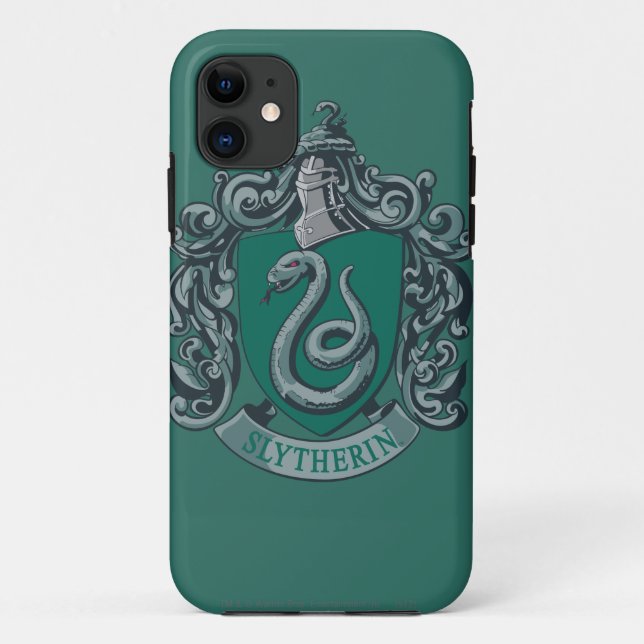 Funda De Case-Mate Para iPhone Harry Potter | Escudo de Slytherin Verde (Reverso)